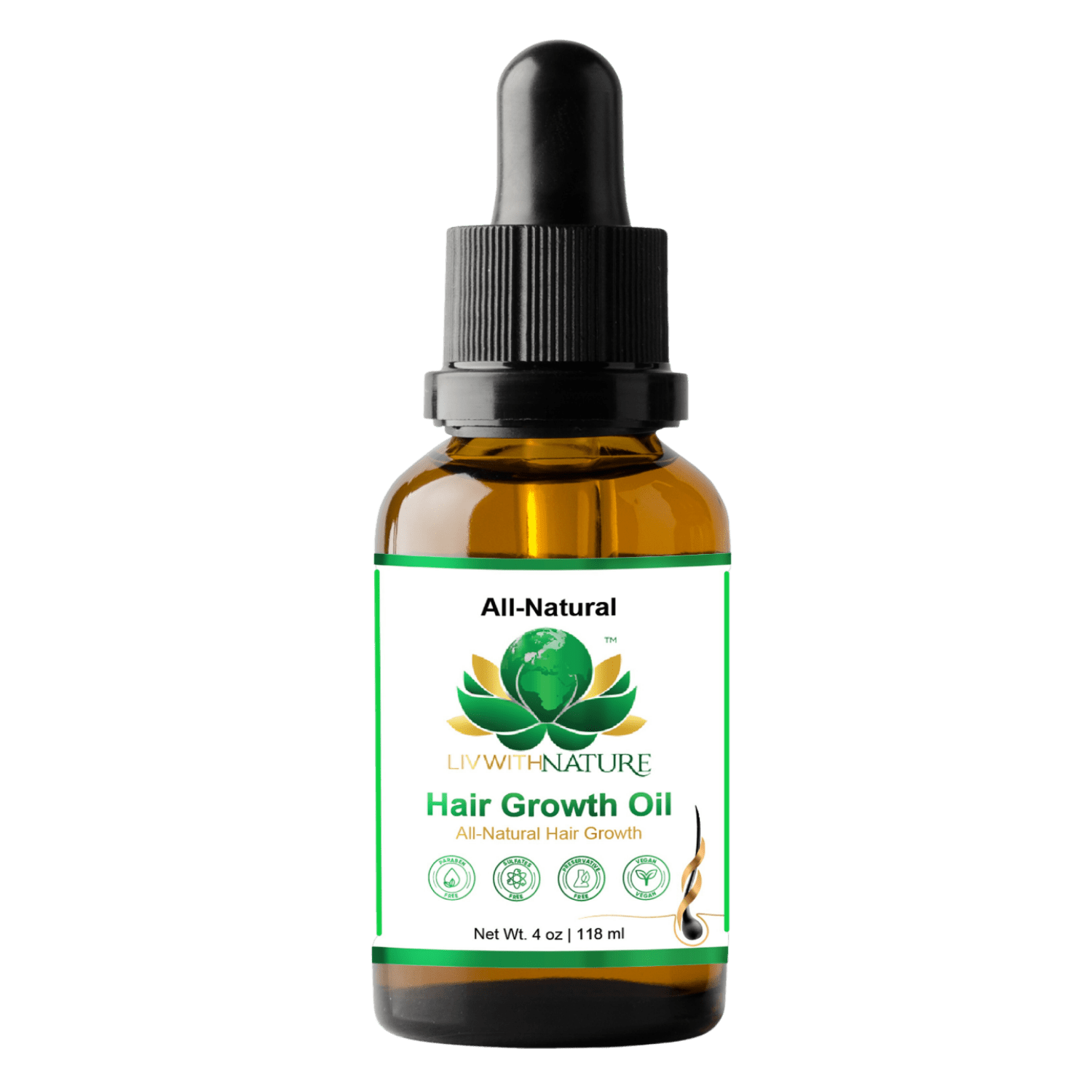 All - Natural Hair Growth Oil | Strengthen, Nourish & Promote Healthy Scalp - Liv With Nature