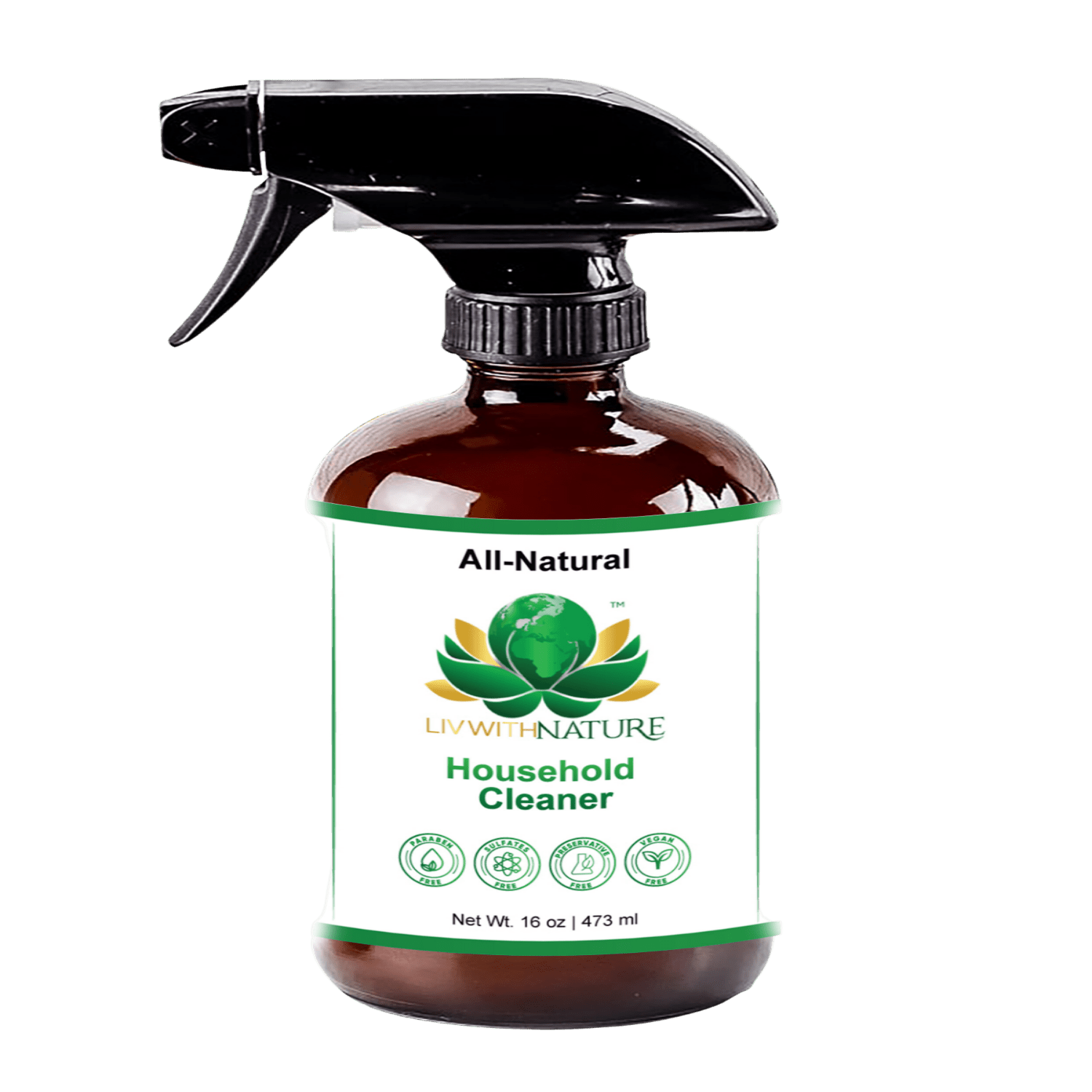 All - Natural Household Cleaner | Lemon - Infused Vinegar Spray for Non - Toxic, Multi - Surface Cleaning - Liv With Nature