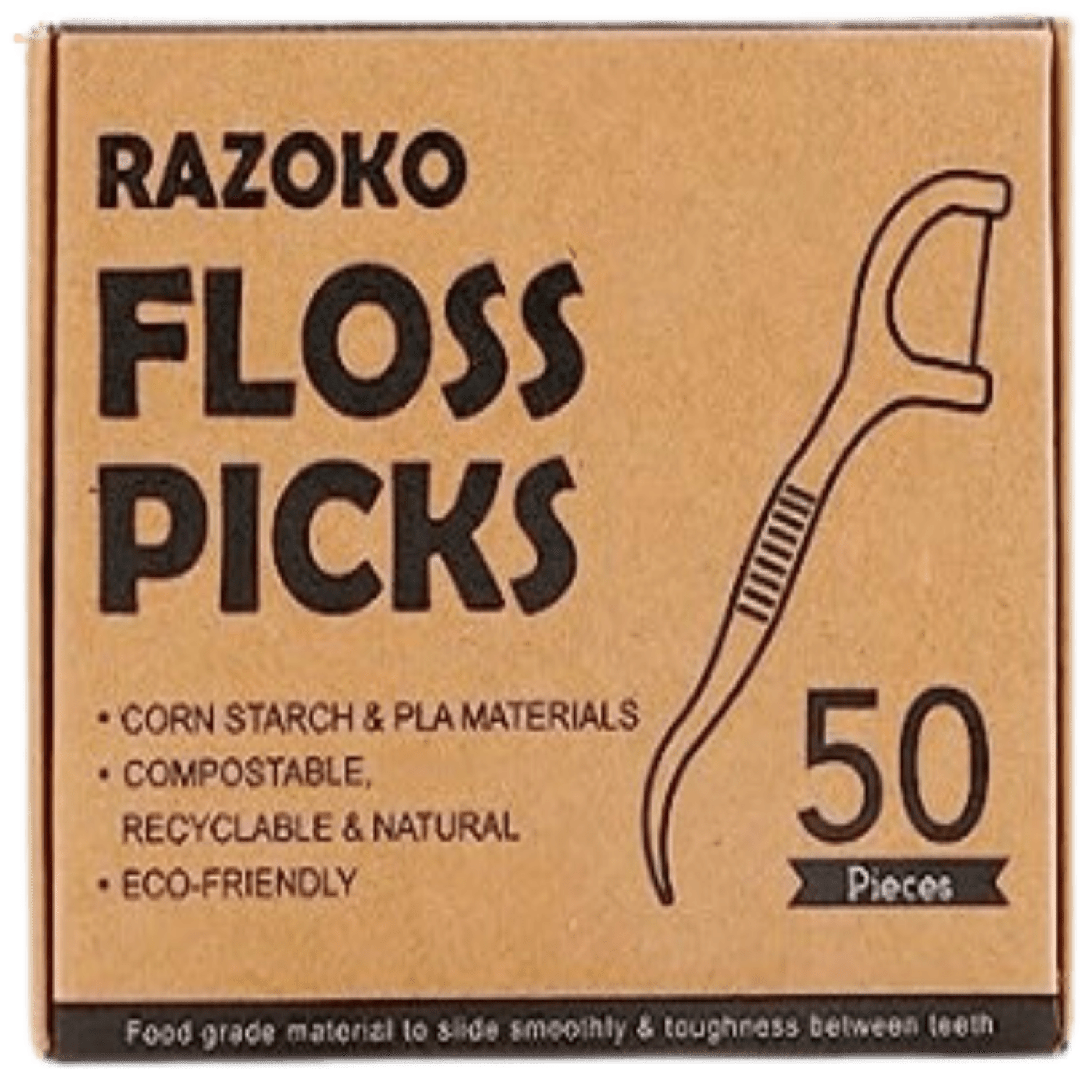 Eco - Friendly Natural Dental Floss Picks | Charcoal Floss for a Cleaner Smile & a Greener Planet - Liv With Nature